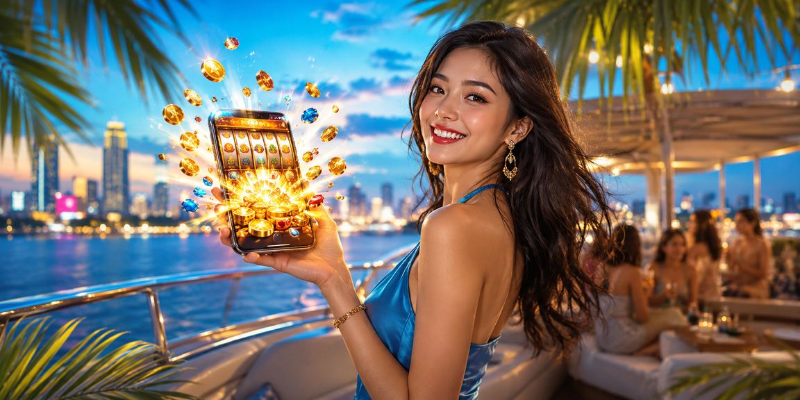 Người dùng tại TP. Hồ Chí Minh trải nghiệm slot game trên điện thoại trong không khí lễ hội sôi động
