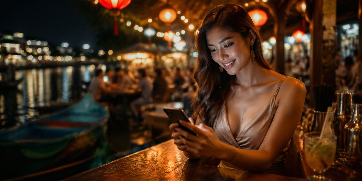 Người chơi theo dõi kèo trận đấu và trò chơi bài tại khu chợ đêm Mũi Né Bình Thuận