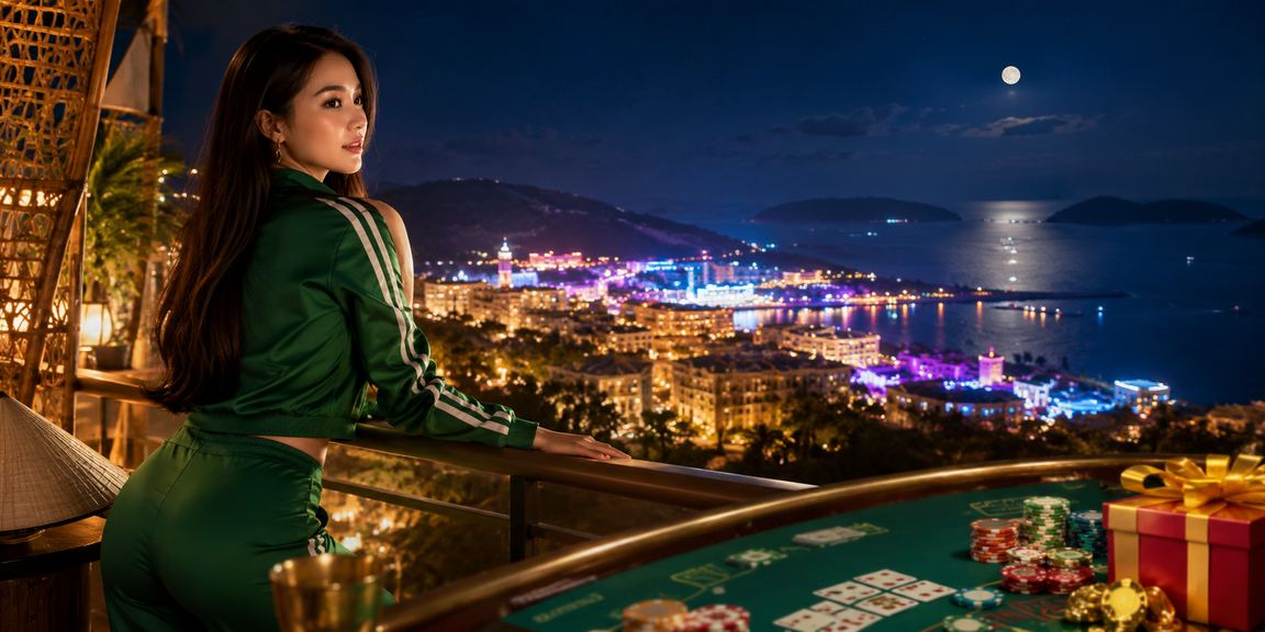 Người dùng chơi baccarat trực tuyến tại Phú Quốc với hình ảnh nón lá truyền thống bên cạnh thiết bị di động